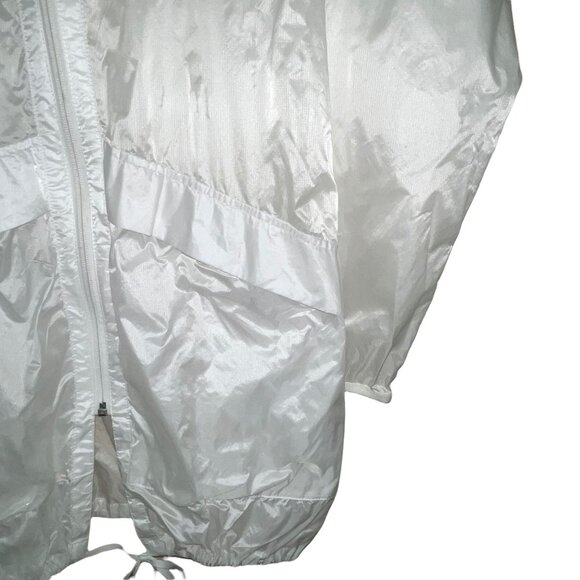 Nike Women's Transparent White Hooded Packable Training Jacket Mid Length Small - Picture 4 of 10